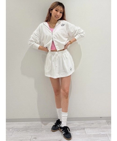 GAP(ギャップ)の「フレンチテリー ハート GAPロゴ ミニスカート(スカート・レディース・グレー/ホワイト/ネイビー・XXS/L/M/S/XS)」の13枚目の写真