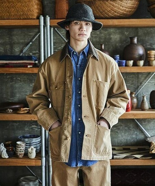 orSlow（オアスロウ）の「【orSlow/オアスロウ】RELAX FIT OXFORD COVERALL（カバーオール・メンズ・ブラウン/ブラック・3/2/1）」の2枚目の写真