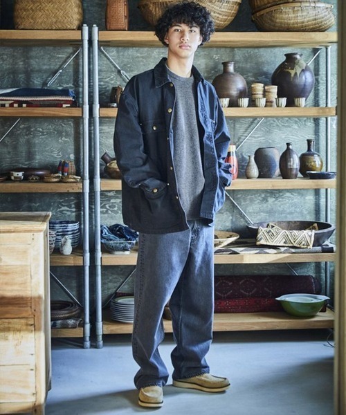 orSlow（オアスロウ）の「【orSlow/オアスロウ】RELAX FIT OXFORD COVERALL（カバーオール・メンズ・ブラウン/ブラック・3/2/1）」の3枚目の写真