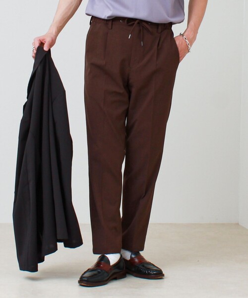 GLOSTER(グロスター)の「【COOLMAX/セットアップ着用可能/S~XL展開】ポリトロイージーパンツ(その他パンツ・メンズ・ダークブラウン/ベージュ/ネイビー/グレー/チャコールグレー・XL/L/M/S)」の3枚目の写真