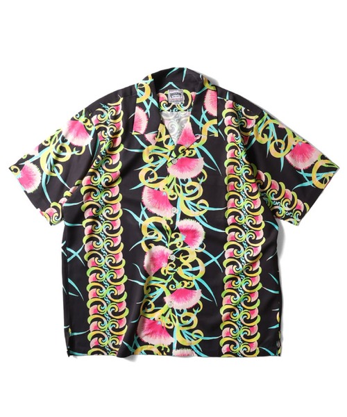 HOUSTON(ヒューストン)の「HOUSTON アロハシャツ(PINK BOMBAX)(シャツ/ブラウス・メンズ・ブラック/ブルー/ブラウン・MEDIUM/LARGE/X-LARGE/XX-LARGE/SMALL)」の1枚目の写真
