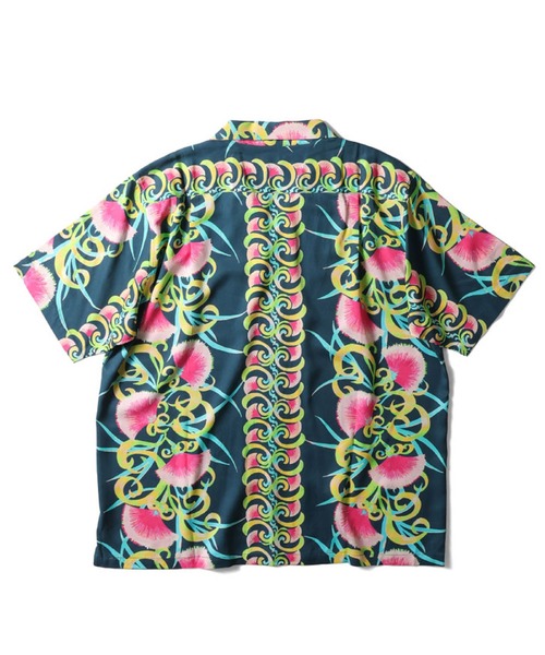 HOUSTON(ヒューストン)の「HOUSTON アロハシャツ(PINK BOMBAX)(シャツ/ブラウス・メンズ・ブラック/ブルー/ブラウン・MEDIUM/LARGE/X-LARGE/XX-LARGE/SMALL)」の4枚目の写真