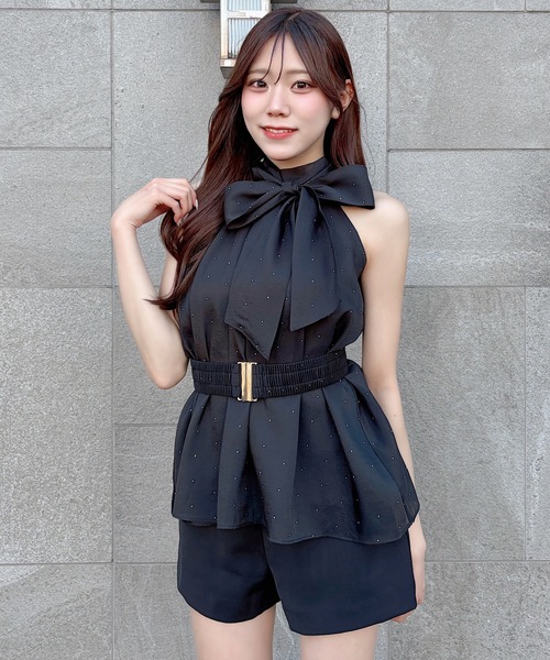 NOMAE(ノーマエ)の「ウエストマークアメスリブラウス(シャツ/ブラウス・レディース・ホワイト/ブラック/アイボリー/ピンク・FREE)」の2枚目の写真