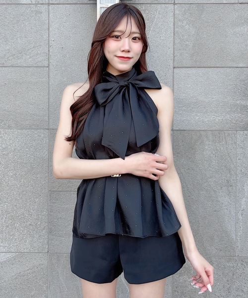 NOMAE(ノーマエ)の「ウエストマークアメスリブラウス(シャツ/ブラウス・レディース・ホワイト/ブラック/アイボリー/ピンク・FREE)」の10枚目の写真