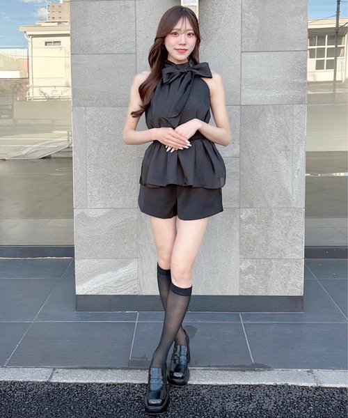 NOMAE(ノーマエ)の「ウエストマークアメスリブラウス(シャツ/ブラウス・レディース・ホワイト/ブラック/アイボリー/ピンク・FREE)」の12枚目の写真