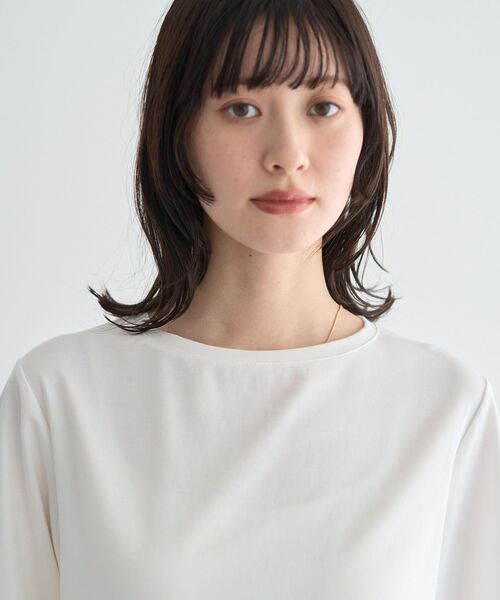 YECCA VECCA(イェッカヴェッカ)の「シアーMIXプルオーバー(Tシャツ/カットソー・レディース・ブラック/オフホワイト・FREE)」の7枚目の写真
