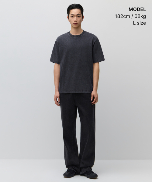 MUSINSA STANDARD（ムシンサスタンダード）の「ストーンダイドリラックスティーシャツ[ネイビー]（Tシャツ/カットソー・メンズ・その他・SMALL/MEDIUM/LARGE/X-LARGE/2XL/3XL）」の2枚目の写真