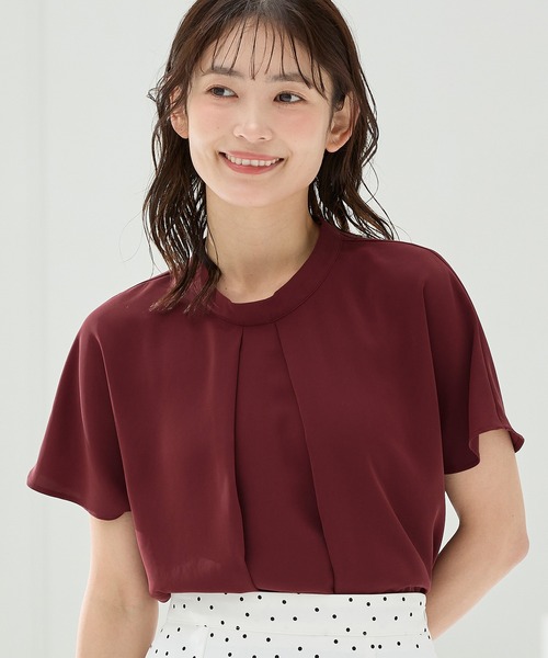 Honeys(ハニーズ)の「【ハニさら・接触冷感】フレンチボウタイブラウス(シャツ/ブラウス・レディース・イエロー系その他2/ホワイト×グレー/ホワイト/ライトグレー/サックスブルー系1/ボルドー/ブラウン/ホワイト系その他2・3L/L/LL/M/S)」の19枚目の写真