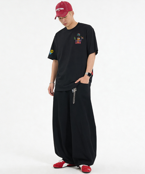ARTISTWEAR（アーティストウェア）の「[ATW] ハスルブルー 半袖Tシャツ - 2COLOR（Tシャツ/カットソー・レディース・ホワイト/ブラック・SMALL/MEDIUM/LARGE/X-LARGE/XX-LARGE/XXXX-LARGE）」の14枚目の写真