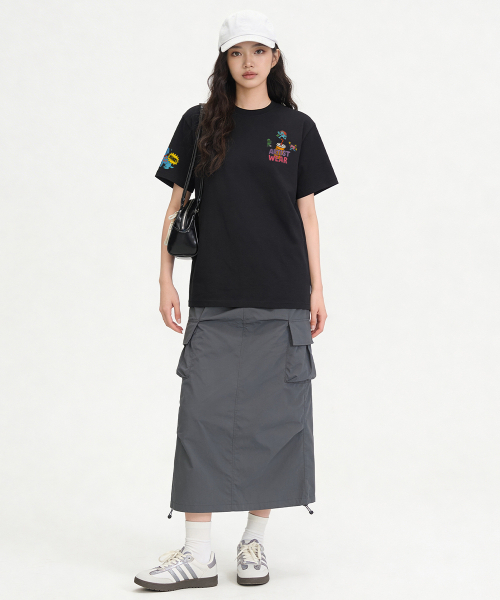 ARTISTWEAR（アーティストウェア）の「[ATW] ハスルブルー 半袖Tシャツ - 2COLOR（Tシャツ/カットソー・レディース・ホワイト/ブラック・SMALL/MEDIUM/LARGE/X-LARGE/XX-LARGE/XXXX-LARGE）」の15枚目の写真