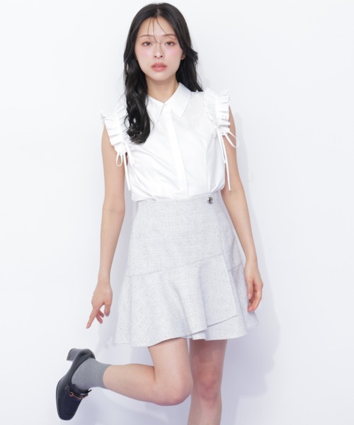 JILL by JILL STUART(ジルバイジルスチュアート)の「ラップミニスカート(スカート・レディース・グレー/グレー系その他/ピンク・FREE)」の1枚目の写真