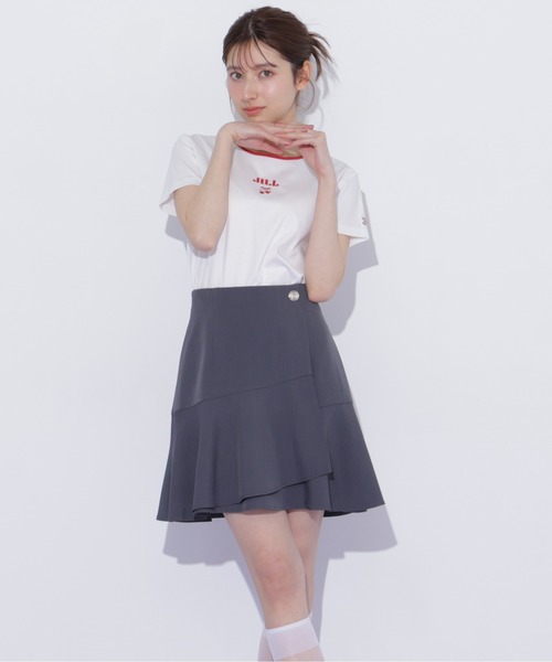 JILL by JILL STUART(ジルバイジルスチュアート)の「ラップミニスカート(スカート・レディース・グレー/グレー系その他/ピンク・FREE)」の2枚目の写真