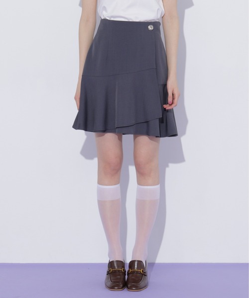 JILL by JILL STUART(ジルバイジルスチュアート)の「ラップミニスカート(スカート・レディース・グレー/グレー系その他/ピンク・FREE)」の14枚目の写真