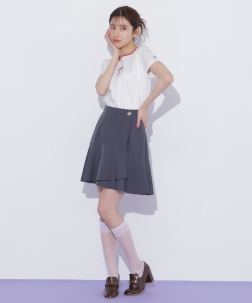 JILL by JILL STUART(ジルバイジルスチュアート)の「ラップミニスカート(スカート・レディース・グレー/グレー系その他/ピンク・FREE)」の8枚目の写真