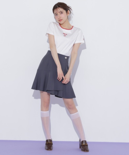 JILL by JILL STUART(ジルバイジルスチュアート)の「ラップミニスカート(スカート・レディース・グレー/グレー系その他/ピンク・FREE)」の5枚目の写真