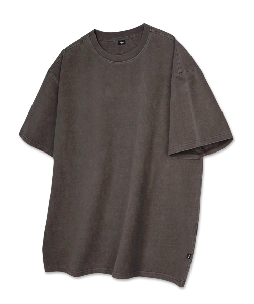 UMM（ウム）の「オーバーサイズ 無地 ピグメント 半袖Tシャツ 5COLOR（Tシャツ/カットソー・メンズ・スカイブルー/グレー/チャコールグレー/ブラウン/ライトベージュ・1/2/3）」の9枚目の写真
