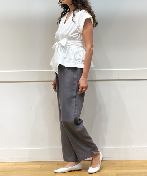 BANANA REPUBLIC FACTORY STORE(バナナリパブリック ファクトリーストア)の「BANANA REPUBLIC FACTORY STORE ポプリン タイフロント トップス(シャツ/ブラウス・レディース・ホワイト/マルチ・4/6/8/0/2)」の9枚目の写真