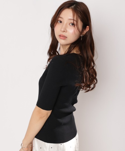 Apuweiser-riche（アプワイザーリッシェ）の「レースレイヤードリブプルオーバー（Tシャツ/カットソー・レディース・チャコールグレー/ブルー系その他3/ブラック/ホワイト・2）」の15枚目の写真