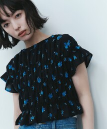 EMMEL REFINES（エメルリファインズ）の「＜EMMEL REFINES＞EM フラワープリント シャーリング ブラウス（シャツ/ブラウス）」