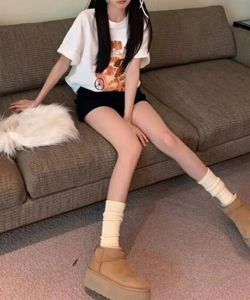 yuue' ( wear )(ユーイ)の「ハイウエストメロウリブニットパンツ(その他パンツ・レディース・グレー/ブラック・FREE)」の12枚目の写真