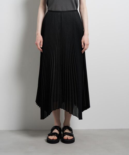 オーガンジーカーブヘムプリーツスカート（スカート）｜LANVIN en Bleu
