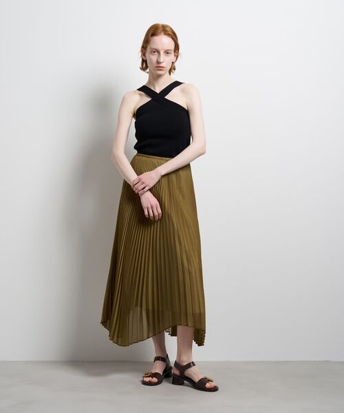 LANVIN en Bleu(ランバンオンブルー)の「オーガンジーカーブヘムプリーツスカート(スカート・レディース・ブラック・38/36)」の4枚目の写真