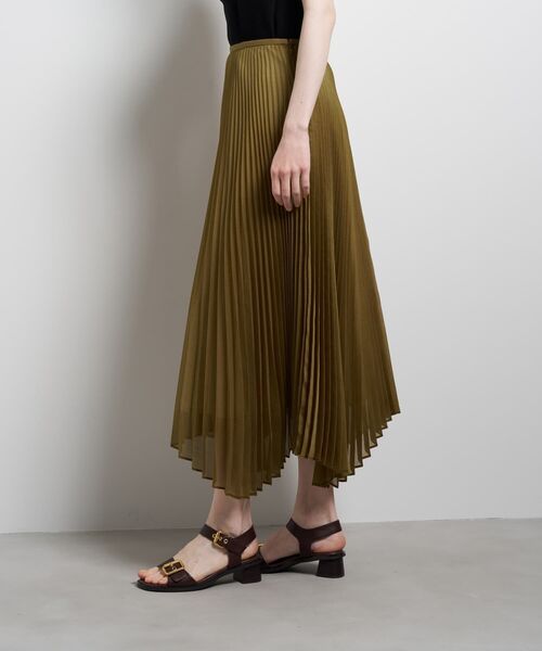 LANVIN en Bleu(ランバンオンブルー)の「オーガンジーカーブヘムプリーツスカート(スカート・レディース・ブラック・38/36)」の8枚目の写真