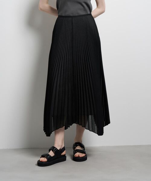 LANVIN en Bleu(ランバンオンブルー)の「オーガンジーカーブヘムプリーツスカート(スカート・レディース・ブラック・38/36)」の22枚目の写真