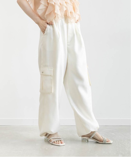 RANDA(ランダ)の「ソフトツイルカーゴパンツ(カーゴパンツ・レディース・ブラウン/ホワイト/ブルー・0/1)」の12枚目の写真