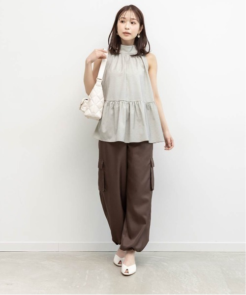 RANDA(ランダ)の「ソフトツイルカーゴパンツ(カーゴパンツ・レディース・ブラウン/ホワイト/ブルー・0/1)」の21枚目の写真