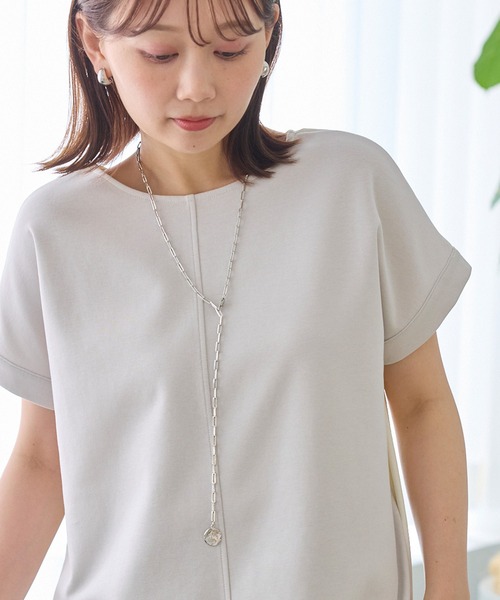 LAVEANGE(ラビアンジェ)の「スクエアチェーンコインネックレス|大人のこなれアクセ/2WAY/ロングネックレス/Y字シルエット/大人カジュアル(ネックレス・レディース・ゴールド/シルバー・F)」の9枚目の写真