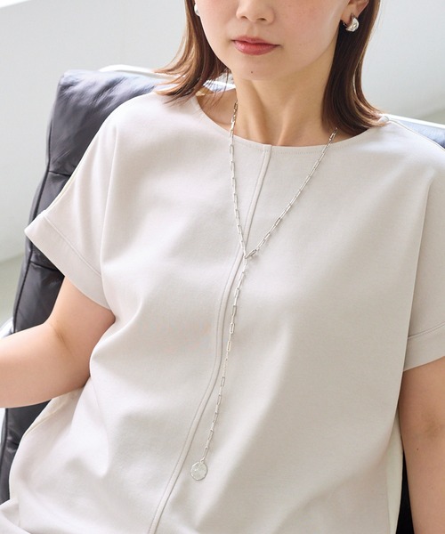 LAVEANGE(ラビアンジェ)の「スクエアチェーンコインネックレス|大人のこなれアクセ/2WAY/ロングネックレス/Y字シルエット/大人カジュアル(ネックレス・レディース・ゴールド/シルバー・F)」の10枚目の写真