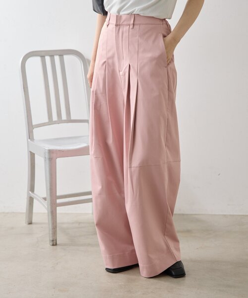 ear PAPILLONNER(イアパピヨネ)の「タックワイドパンツ【SUM1 STYLE】(その他パンツ・レディース・ピンク/イエロー・FREE)」の1枚目の写真