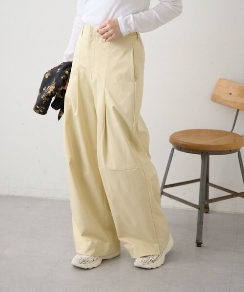 ear PAPILLONNER(イアパピヨネ)の「タックワイドパンツ【SUM1 STYLE】(その他パンツ・レディース・ピンク/イエロー・FREE)」の21枚目の写真