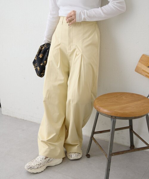 ear PAPILLONNER(イアパピヨネ)の「タックワイドパンツ【SUM1 STYLE】(その他パンツ・レディース・ピンク/イエロー・FREE)」の9枚目の写真