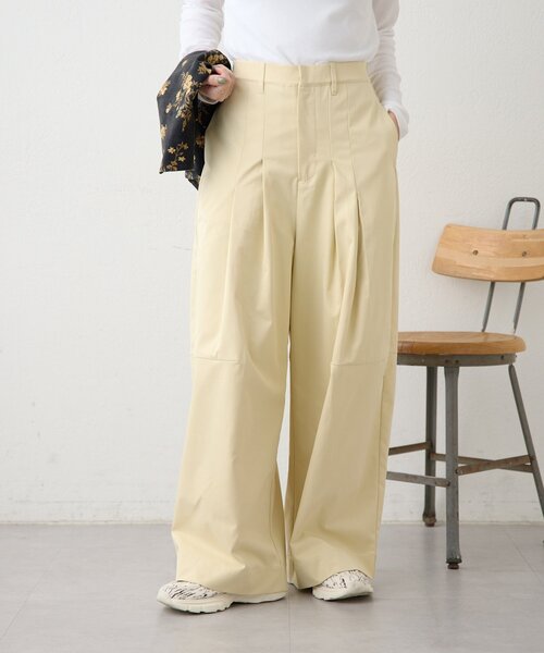 ear PAPILLONNER(イアパピヨネ)の「タックワイドパンツ【SUM1 STYLE】(その他パンツ・レディース・ピンク/イエロー・FREE)」の11枚目の写真