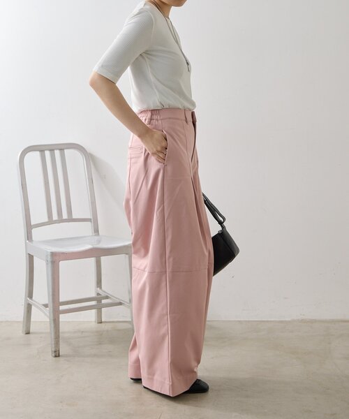 ear PAPILLONNER(イアパピヨネ)の「タックワイドパンツ【SUM1 STYLE】(その他パンツ・レディース・ピンク/イエロー・FREE)」の16枚目の写真