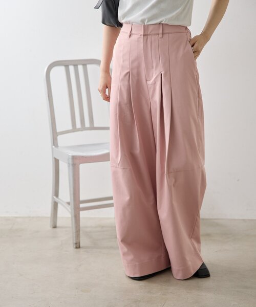 ear PAPILLONNER(イアパピヨネ)の「タックワイドパンツ【SUM1 STYLE】(その他パンツ・レディース・ピンク/イエロー・FREE)」の14枚目の写真