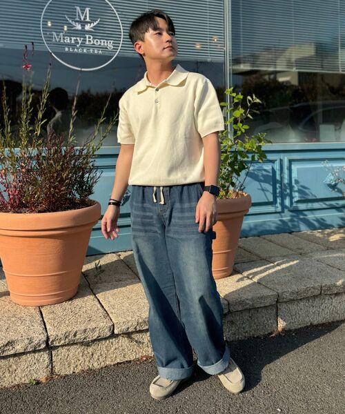 BELLIEF(ベリーフ)の「Essential Hard Twist Cotton Short Sleeve Polo Knit (Ivory)(ニット/セーター・メンズ・その他・LARGE/MEDIUM/X-LARGE)」の6枚目の写真