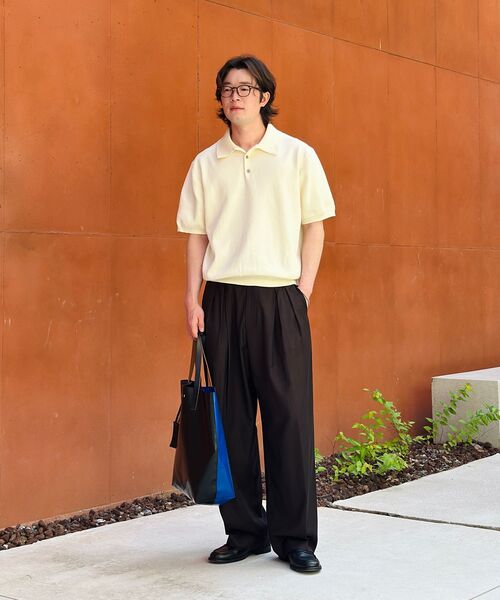 BELLIEF(ベリーフ)の「Essential Hard Twist Cotton Short Sleeve Polo Knit (Ivory)(ニット/セーター・メンズ・その他・LARGE/MEDIUM/X-LARGE)」の7枚目の写真