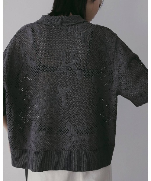 anuke（アンヌーク）の「anuke Mesh Pattern Knit（ニット/セーター・レディース・ブラウン/グレー・FREE）」の10枚目の写真