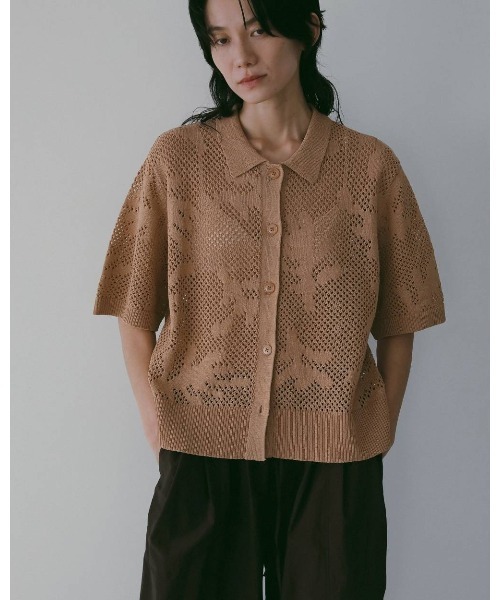 anuke（アンヌーク）の「anuke Mesh Pattern Knit（ニット/セーター・レディース・ブラウン/グレー・FREE）」の11枚目の写真