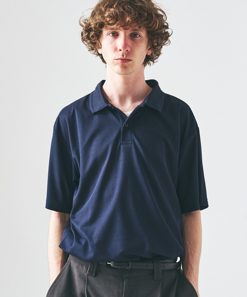 417 EDIFICE(フォーワンセブンエディフィス)の「UTILITY QUICKDRY ポロシャツ(ポロシャツ・メンズ・ネイビー/ブラック・LARGE/MEDIUM/SMALL)」の2枚目の写真