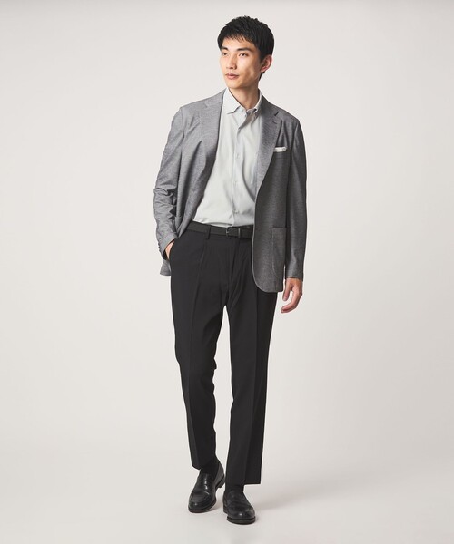 green label relaxing(グリーンレーベルリラクシング)の「ポリエステル ラッカン ストライプ スタンダード スナップ ボタンダウン 半袖 シャツ -ストレッチ・イージーアイロン・吸水速乾-(ビジネスシャツ・メンズ・ベージュ/ロイヤルブルー/ライトグレー・XL/M/L/S)」の8枚目の写真