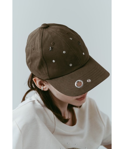 Knuth Marf（クヌースマーフ）の「studded cap（キャップ・レディース・ブラウン/ブラック・FREE）」の4枚目の写真