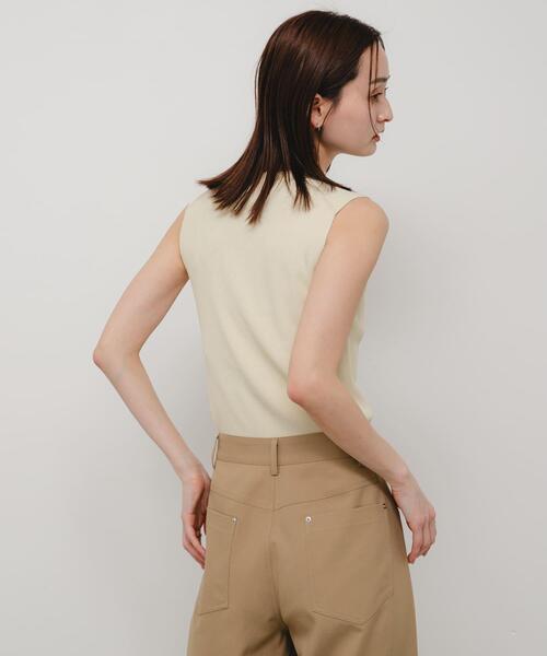 SENSE OF PLACE by URBAN RESEARCH(センスオブプレイスバイアーバンリサーチ)の「『洗濯可』コンパクトノースリーブセーター(ニット/セーター・レディース・アイボリー/ライトブルー/ネイビー・ONE)」の7枚目の写真