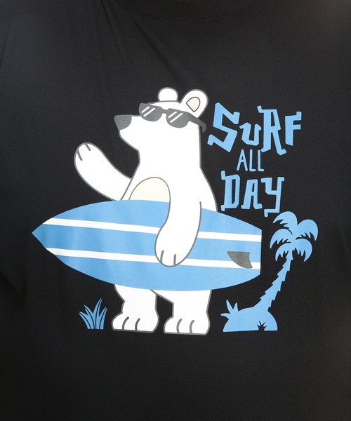 B&T CLUB(ビーティークラブ)の「Tシャツ 半袖 メンズ 大きいサイズ サーフベア クルーネック カットソー B&T CLUB (ビーアンドティークラブ)(Tシャツ/カットソー・メンズ・ブラック/カーキ・X1(3L~4L)/X2(4L~5L)/X3(6L~7L))」の19枚目の写真