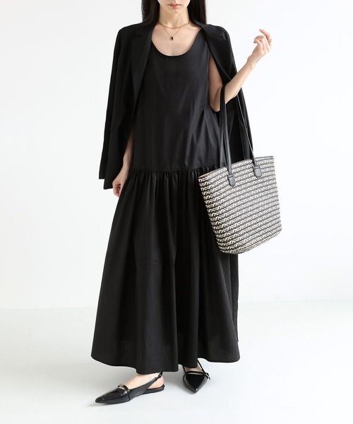 MAISON DE THERESE(メゾン ド テレーズ)の「2026 春夏新作 ノースリーブロングワンピース ゆったり カジュアル(ワンピース・レディース・GRAY/Black・FREE)」の9枚目の写真