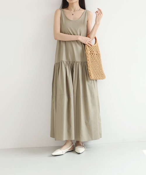 MAISON DE THERESE(メゾン ド テレーズ)の「2026 春夏新作 ノースリーブロングワンピース ゆったり カジュアル(ワンピース・レディース・GRAY/Black・FREE)」の10枚目の写真