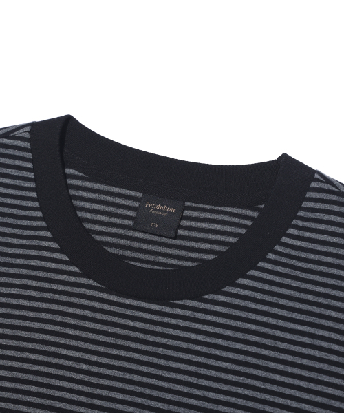 Pendulum(ペンデュラム)の「ストライプレギュラーハーフTシャツ LQ7TU449_CHARCOAL(Tシャツ/カットソー・メンズ・その他・95/100/105)」の3枚目の写真